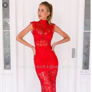 Xenia Red Maxi Dress